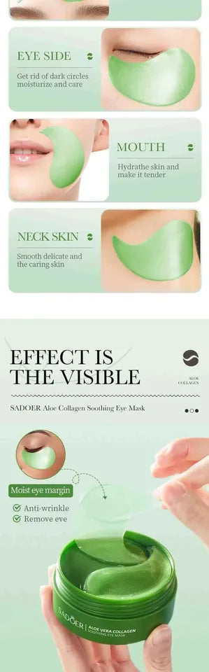 Aloe Vera Collagen Eye Masks – Hydrating Anti-Dark Circles