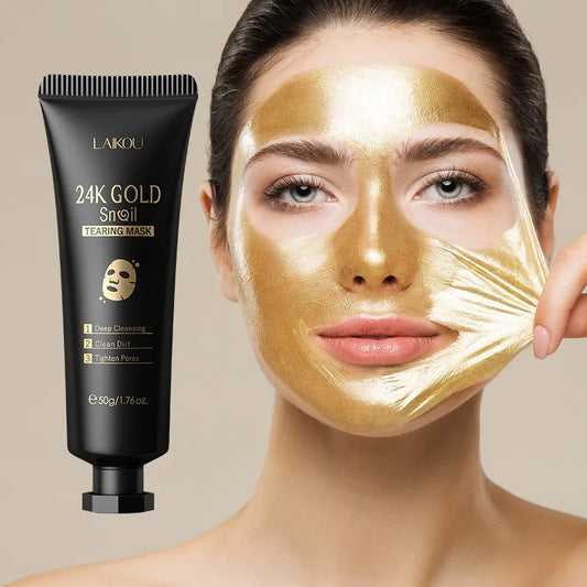 24K Gold Peel-Off Face Mask – Anti-Age & Moisturizing