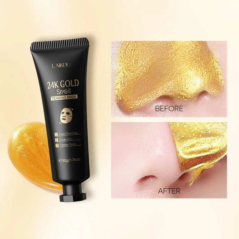 24K Gold Peel-Off Face Mask – Anti-Age & Moisturizing